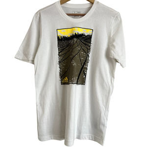 Adidas Men's Small Graphic Tee-Track‎ Illustration-NWT